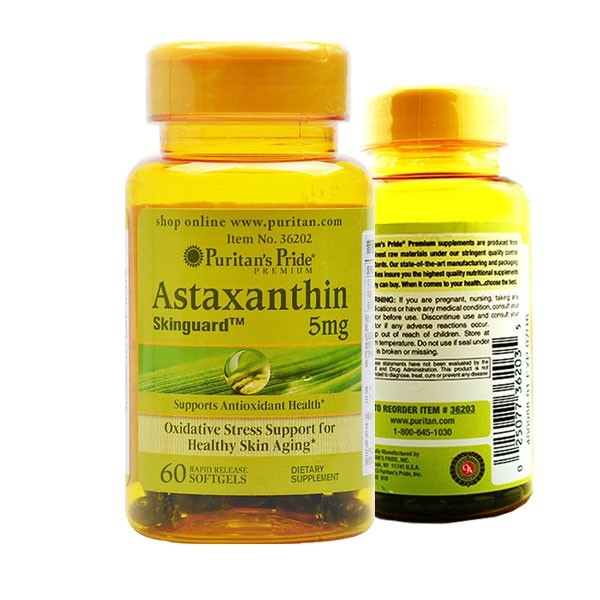Puritan39;s Pride Astaxanthin 5 mg 60 Softgels Vitamins Puritan39;s Pride Astaxanthin 5 mg 60 Softgels Vitamins