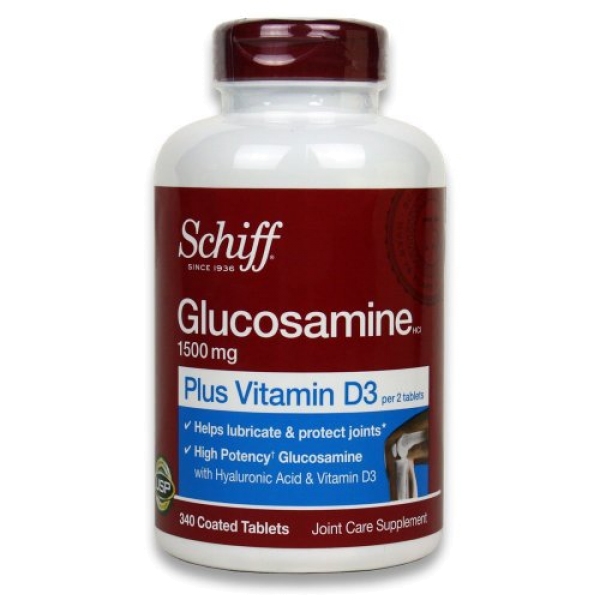 Schiff® Glucosamine 1,500mg Plus Vitamin D, 340 Coated Tablets Schiff® Glucosamine 1,500mg Plus Vitamin D, 340 Coated Tablets