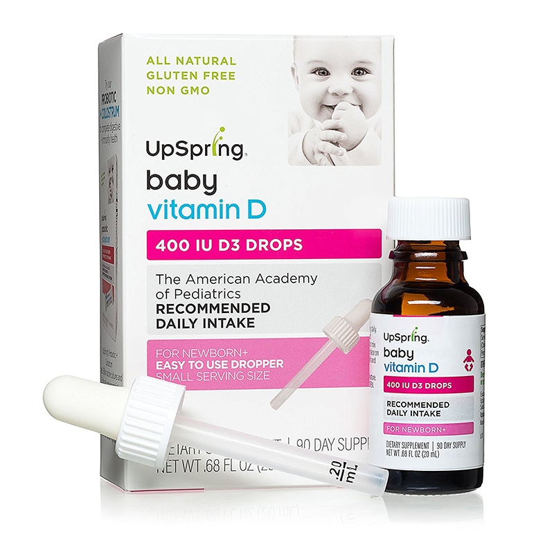 Upspring婴尔葆baby宝宝维生素d3滴剂婴儿童成长补钙400iu 2 25ml