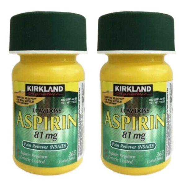 KIRKLAND Signature Low Dose ASPIRIN 81 mg 2x365 Coated Tablets