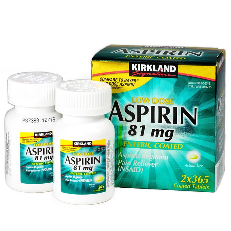 KIRKLAND Signature Low Dose ASPIRIN 81 mg 2x365 Coated Tablets
