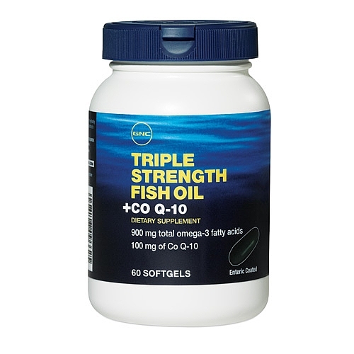 GNC Triple Strength Fish Oil 1400 + CoQ10 60 Softgels