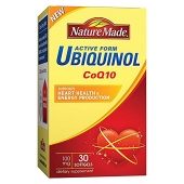 Nature Made Ubiquinol CoQ10 (Coenzyme Q 10) 100 mg Softgels 30 Ct