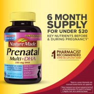 Nature Made® Prenatal Multi + DHA, 150 Softgels