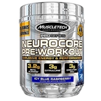 MuscleTech NeuroCore, Icy Blue Raspberry Explosive Pre Workout, 36 Servings