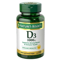 Nature's Bounty Vitamin D3 1000 IU Softgels, 350 Softgels