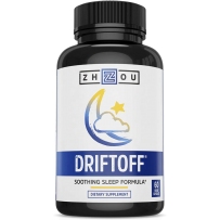 DRIFTOFF Premium Sleep Aid with Valerian Root & Melatonin - Sleep Well, Wake Refreshed - Non Habit Forming Sleep Supplement - Also Includes Chamomile, Tryptophan, Lemon Balm & More - 60 Veggie Caps