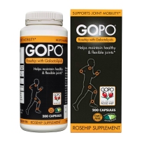 Rosehip Joint Supplement by GOPO (200 Capsules): Rose Hips Joint Support - Patented Formula w/ Vitamin C, Non-GMO, Vegan - Clinically Proven for Natural Joint Health & Joint Care