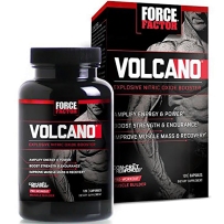 VolcaNO Pre-Workout Nitric Oxide Booster with Creatine, Boost Nitric Oxide, Energy, and Strength, Build Muscle, Better Pump, Force Factor, 120 Count