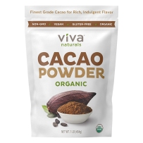 Viva Naturals #1 Best Selling Certified Organic Cacao Powder from Superior Criollo Beans, 1 LB Bag