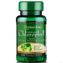 Puritan's Pride Chewable Chlorophyll with Natural Spearmint Flavor-100 Chewables