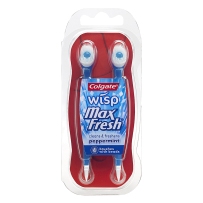 Colgate Max Fresh Wisp Disposable Travel Toothbrush, Peppermint - 24 Count