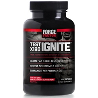 Test X180 Ignite Free Testosterone Booster to Increase Sex Drive & Libido, Burn Fat, Build Lean Muscle, & Improve Performance, Force Factor, 120 Count