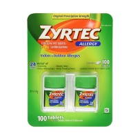 Zyrtec Cetirizine Hcl/Antihistamine (10 mg), 100 Tablets