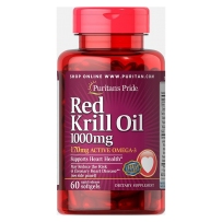 Puritan's Pride Red Krill Oil 1000 mg (170 mg Active Omega-3)-60 Softgels