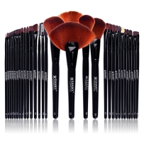 SHANY Professional Brush Set with Leather-Look Pouch, 32 Count Goat & Badger.