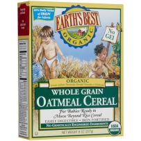 Earth's Best Organic Whole Grain Oatmeal Cereal, 8-Ounce 2-pack