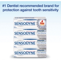 Sensodyne® Extra Whitening Toothpaste, 4 Tubes 6.5 oz Each.