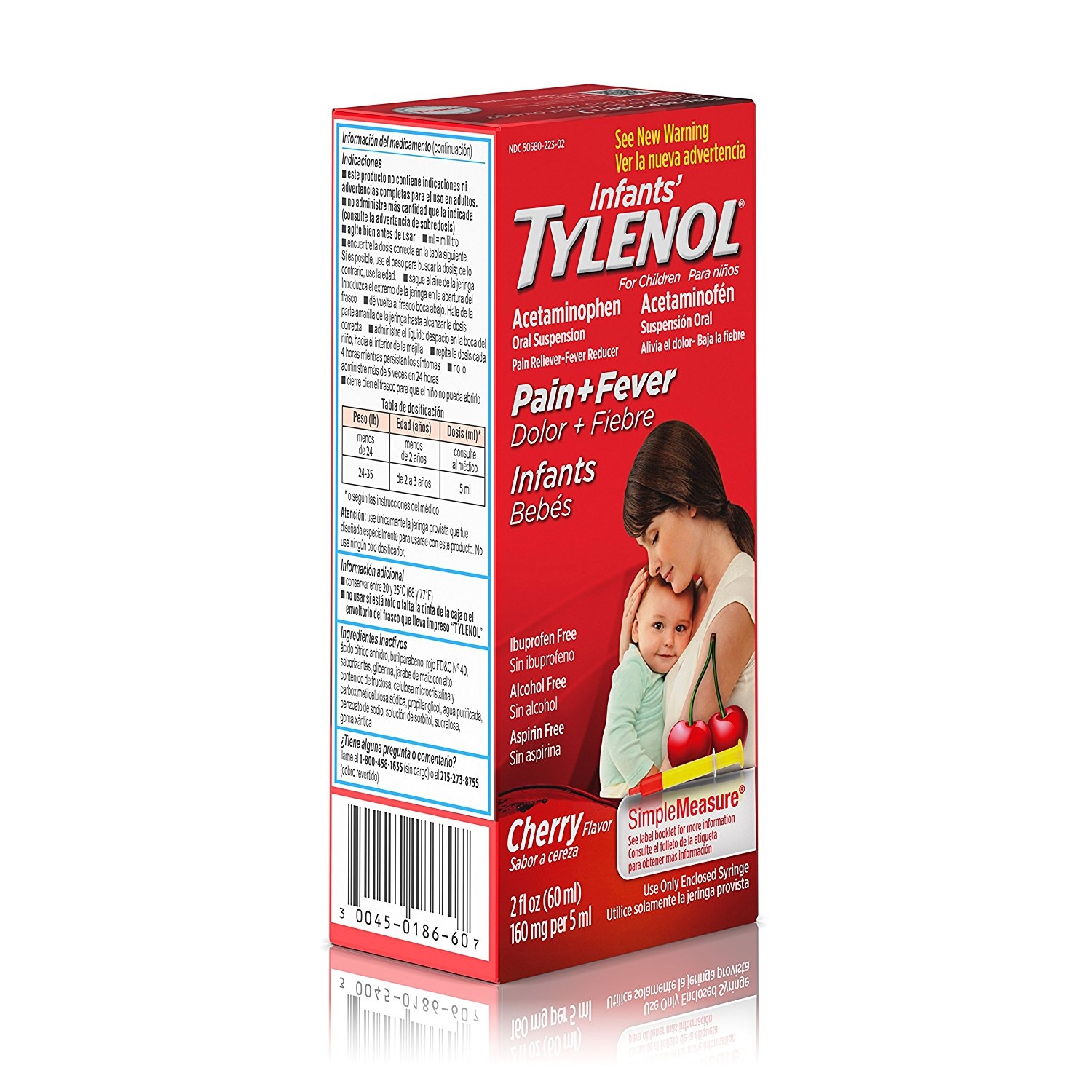 Tylenol Infants 泰诺 婴儿感冒发退烧止痛滴剂 60ml 樱桃味