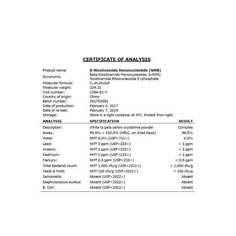 NNM 125mgβ烟酰胺单核苷酸 + 200mg辅酶Q10 + 10mg二十烷醇 30粒
