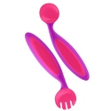 Boon  弯角训练叉勺套装  粉紫色