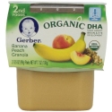 Gerber 嘉宝 2段 DHA有机香蕉蜜桃燕麦泥  2套装 (99g×4)