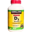 Kirkland 可兰 维生素D3 软胶囊 2000 IU 600粒