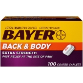 Bayer Extra Strength Caplets for Back and Body腰酸疼痛 肌肉酸疼 100粒