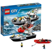 乐高城市系列60129警用巡逻艇LEGO CITY 积木玩具拼插益智