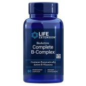 Life Extension 生物活性复合维生素B族 60粒 熬夜必备抗焦虑 减压助眠 预防口疮溃疡