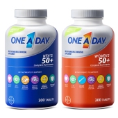 One A Day 美国拜尔Bayer 50+中老年综合维生素组合装男士+女士300粒/瓶