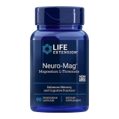 美国进口Life Extension 神经宝苏糖酸镁提高记忆力90粒素食胶囊 