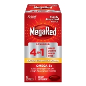美国Schiff MegaRed深海鱼油磷虾油4合1心脏大脑眼睛关节健康60粒
