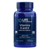 LifeExtension 复合维生素D和K与海碘 60粒胶囊 维持骨密度 增强免疫力