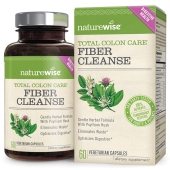NatureWise结肠护理结肠清洗纤维素草药泻药消化酶排毒肠道健康60粒
