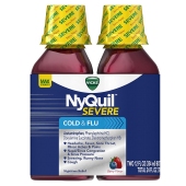 Vicks NyQuil Cold Flu缓解症状夜间 354ml*2浆果味咳嗽口服液