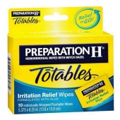 Preparation-H 白宫 痔用金缕梅痔疮外用清洁湿巾便携式10片