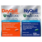 VICKS DayQuil 成人日夜型 感头痛 喷嚏冒48粒片剂组合装 缓解喉咙痛发烧