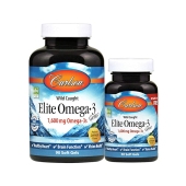Carlson康一生超级omega-3深海鱼油1600 MG EPA & DHA 90+30软胶囊 天然柠檬口味