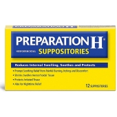 Preparation H白宫痔疮内用栓剂 12个 缓解疼痛瘙痒不适