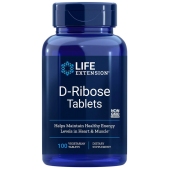  Life Extension  D-核糖素食片 100粒 片剂 提高心脏供血 肌肉水平  
