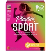 Playtex Sport  卫生棉条内置导管式棉棒卫生巾 运动型长导管加大流量 18支