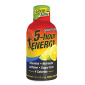 5 hour energy提神醒脑疲劳能量补充液 无咖啡因柑橘 57ml 6瓶装