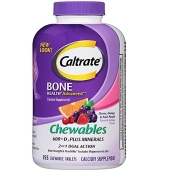  Caltrate 600+D 钙尔奇加强型水果口味咀嚼钙片155粒