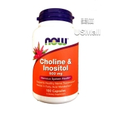 NOW Foods Choline and Inositol,  500mg  胆碱肌醇100粒
