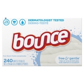 Bounce班尼斯 邦氏 烘干机柔顺纸香衣片\柔顺剂\防敏无香240片