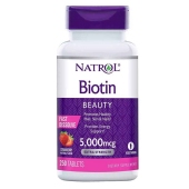 Natrol纳妥 Biotin生物素防脱发养发 维生素H生发护发5000mcg 250粒