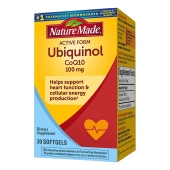  Nature made 泛醇还原型辅酶q10软胶囊 中老年人保护心脏 100mg 30粒 增强心肌动力