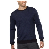  Calvin Klein男士羊毛混纺毛领脖子毛衣 蓝色