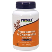 美国NOW Foods 诺奥 硫酸氨糖软骨素维骨力msm胶囊90粒关节修复